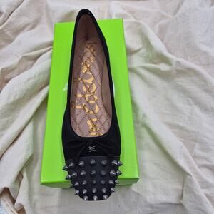 NEW Sam Edelman Monet Ballet Flat Black Suede Women's size 6 Medium